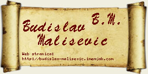Budislav Mališević vizit kartica